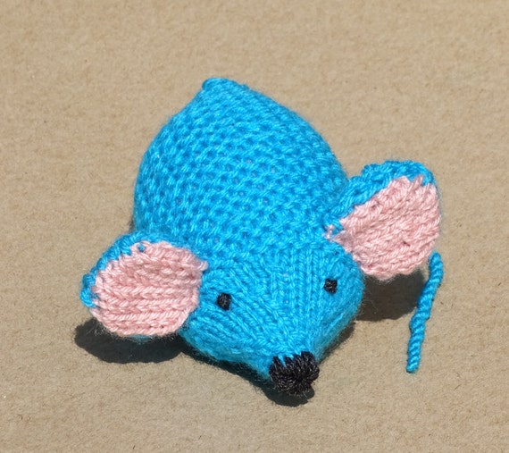 blue mouse stuffed animal