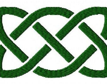 Celtic knot rectangle machine embroidery design 4 inch instant download