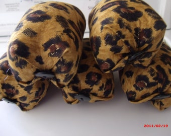 8 Jumbo, RagTime Hair Rollers Curlers Full Body leopard print