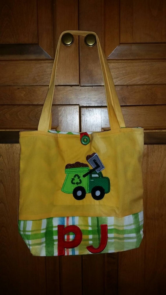 Small Personalized Kids Tote Bag Boy Tote Bag Canvas Tote