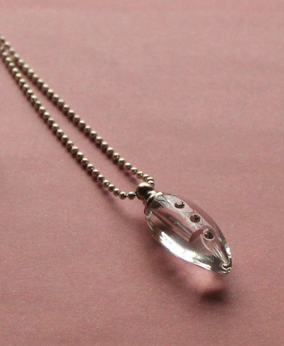 Glass Vial Necklace Bottle Pendant Apothecary Jar Glass