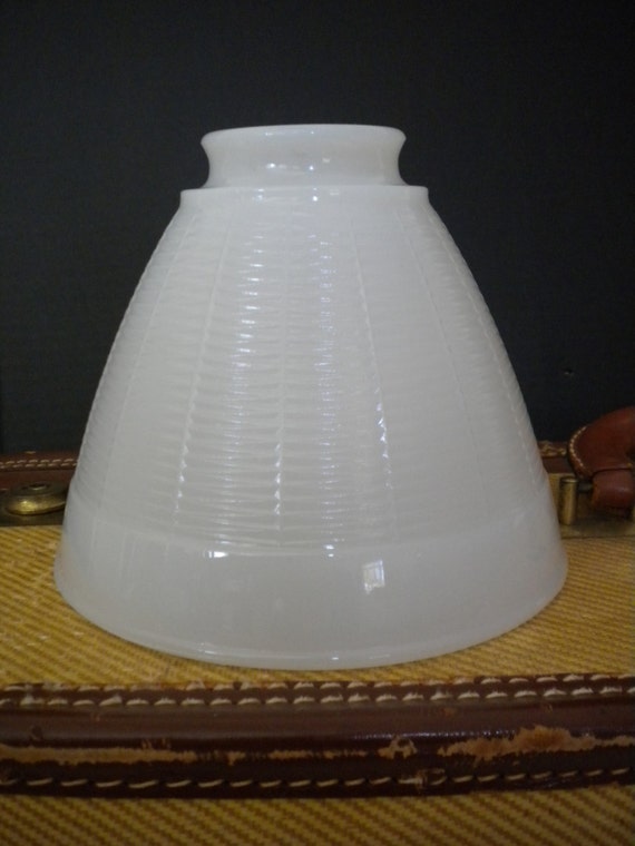 Milk Glass Art Deco Torchiere Diffuser Lamp Shade Circa