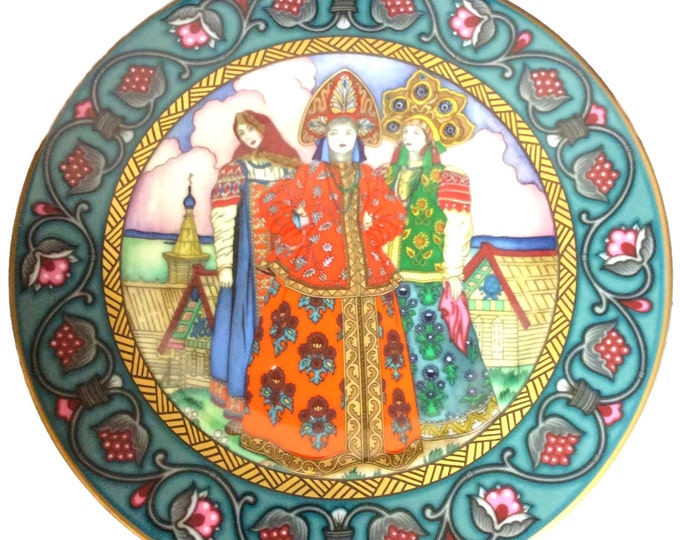 Villeroy and Boch Russian Fairy Tale Plate Vassilissa and Her Stepsisters, Heinrich Porcelain