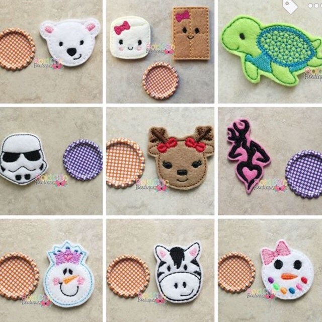 Felties and finished embroidered items by BoldChicBoutique