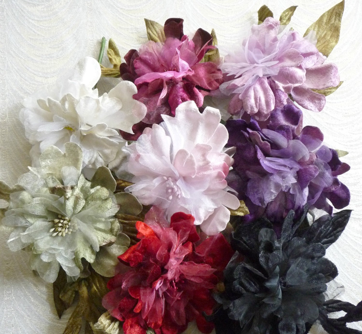 Velvet Millinery Flower Lavender Mauve Peony for Fascinators