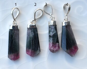 Bi- Color Watermelon Tourmaline Pendant, Rubilite, Rubelite Watermelon Tourmaline Pendant