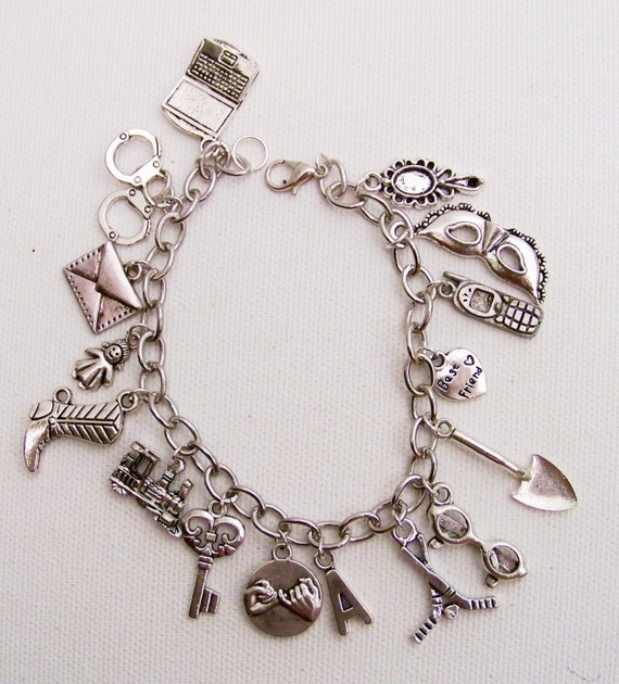 Pretty Little Liars Themed Charm Bracelet by InspiredDesignsByRob