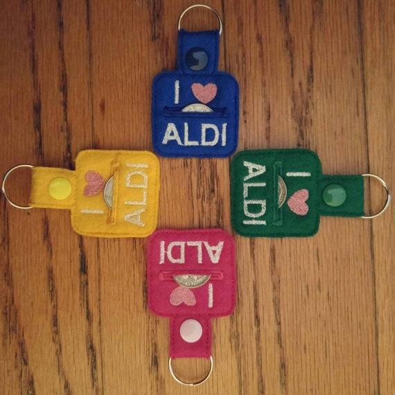 Items similar to I heart aldi quarter holder quarter keeper key chain