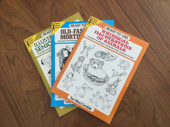 Set of 3 Dover Clip Art Series Books