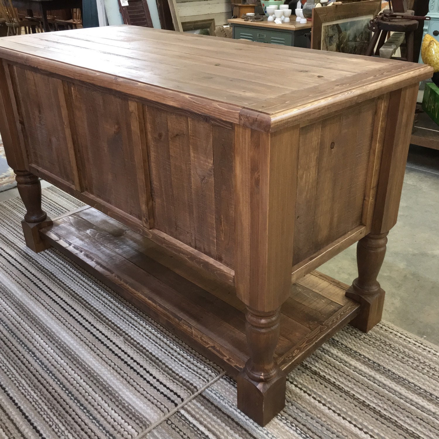 Kitchen Island Turned Leg Buffet Sideboard