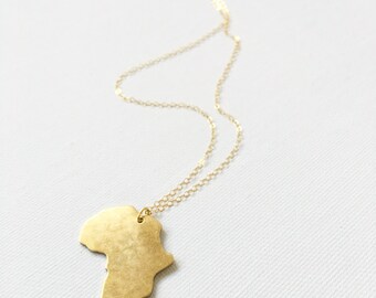 Brass Africa Necklace