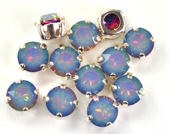 Swarovski 39ss Sew On Crystals 1088 White Opal Electra Xirius 4 Hole Sliders 6 Pieces