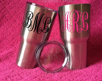 Yeti Monogram Decal // RTIC Monogram Decal // Custom Yeti Decal // Custom RTIC Decal // Decal Only