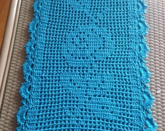 Mom's Filet Crochet Rose Arm Chair Doily Pattern