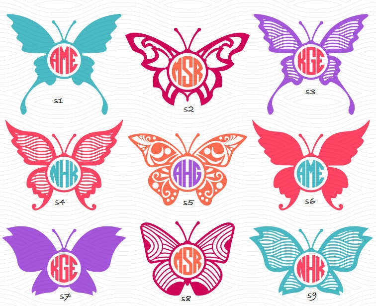 Butterfly Monogram Decals. YETI decal. Yeti by Thislittlelight00