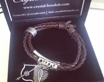 Daryl Dixon - The Walking Dead Norman Reedus Character Inspired Leather Adjustable Bracelet!