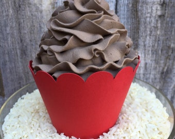 Red Cupcake Wrappers (Set of 12)