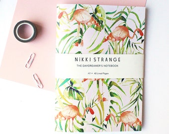 Sorbet flamingo A5 Notebook with lined pages