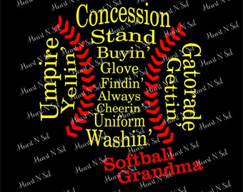 Download Baseball grandma svg - Etsy