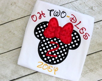Oh Two dles birthday shirt 2nd birthday minnie mouse oh twodles girls birthday clothing toddler baby first birthday outfit minnie mouse