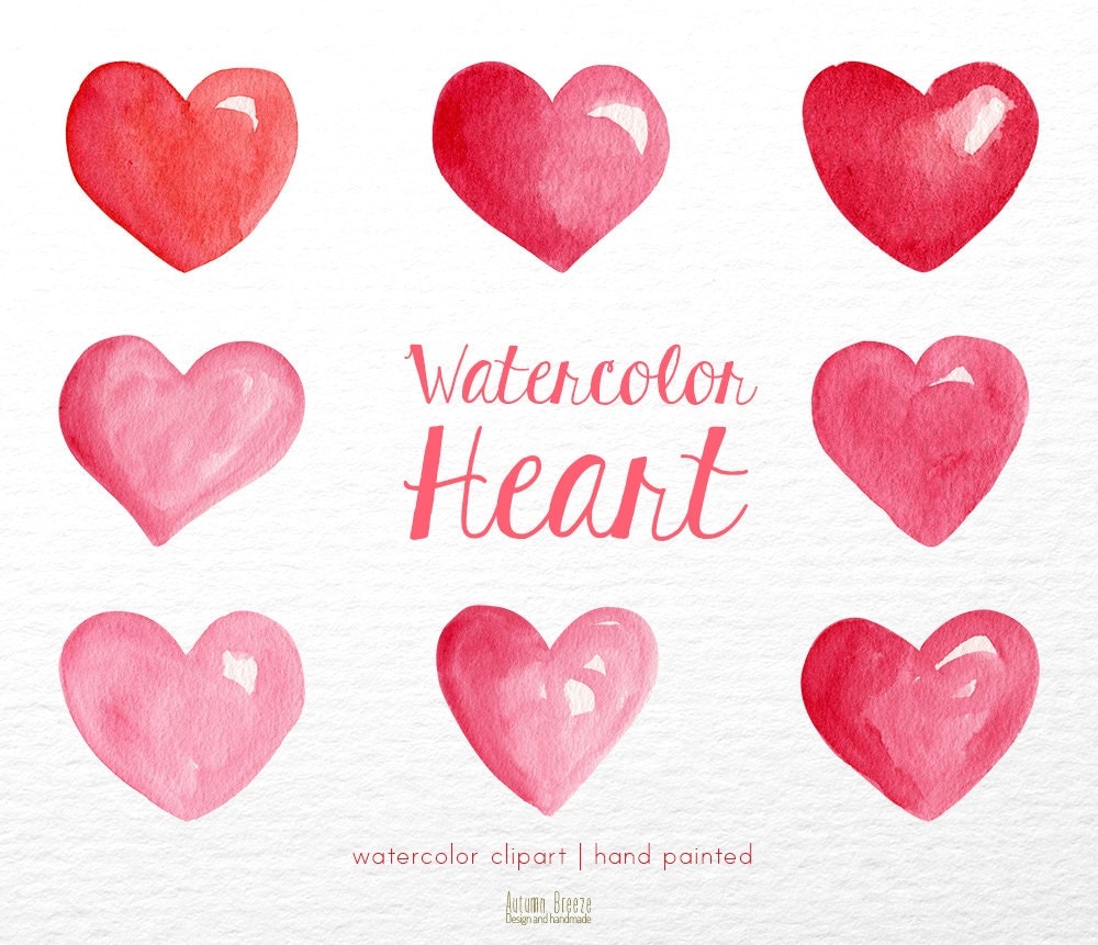 Heart Watercolor clipart heart clipart valentines day