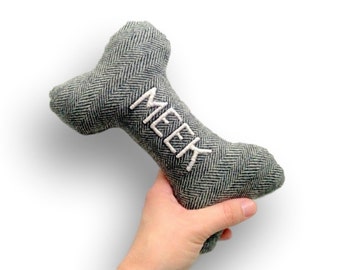 LARGE Custom Dog Toy - Personalized with Embroidered Name - Durable Dog Toys - Squeaky Toy - Personalized Pet Gifts