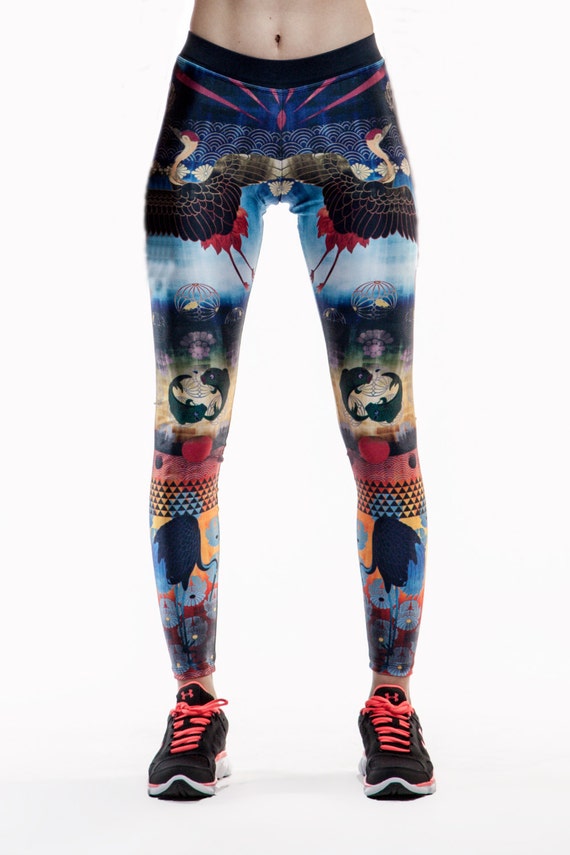 Japan Leggings with motives from Japan mythology Printed