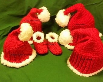 Christmas Baby Hat Baby Santa Hat Newborn Santa Hat Crochet Santa Hat First Christmas Photo Prop Baby Santa Costume Holiday Baby Hat