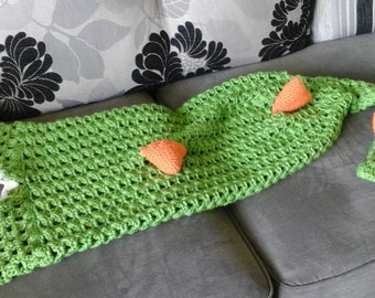 Dinosaur blanket, dinosaur tail, dinosaur cocoon blanket, dino blanket, dino tail blanket, dino cocoon blanket