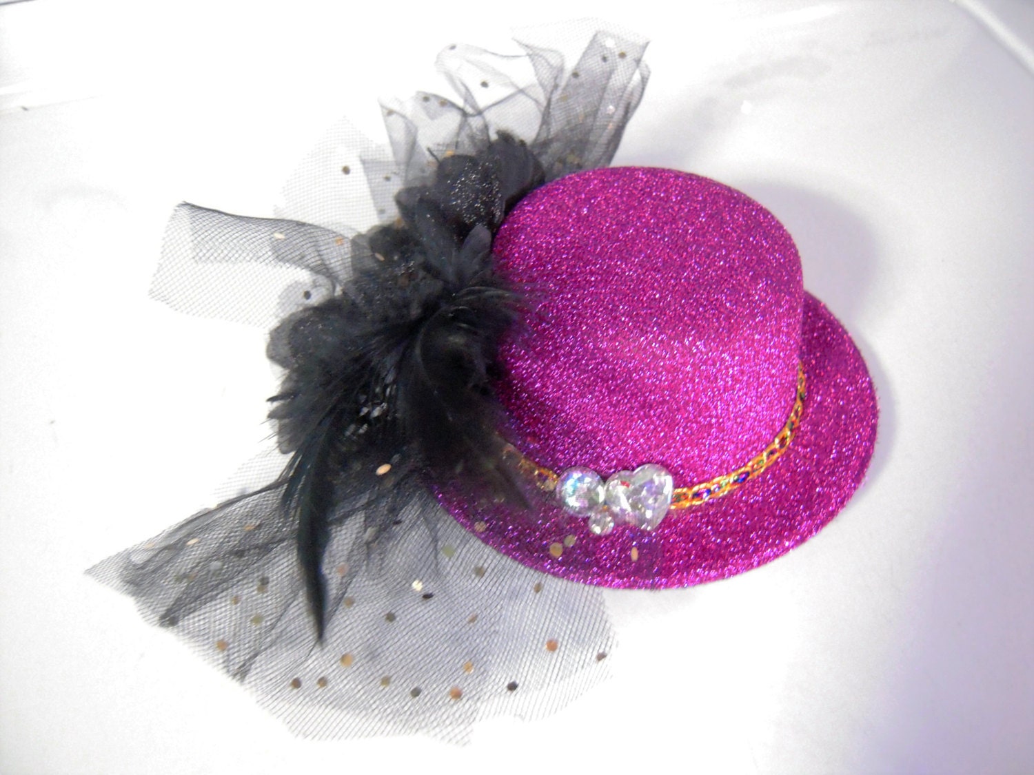 Pink Hat Fascinator Hat Mini Hat Girls Hat Pink by OtherCuteStuff