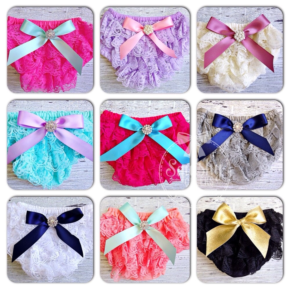 Lace Bloomers YOU PICK COLOR 3 sizes: Newborns Babies
