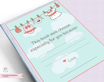 Printable BookplatesBook PlatesBaby Shower by MokileArt on Etsy