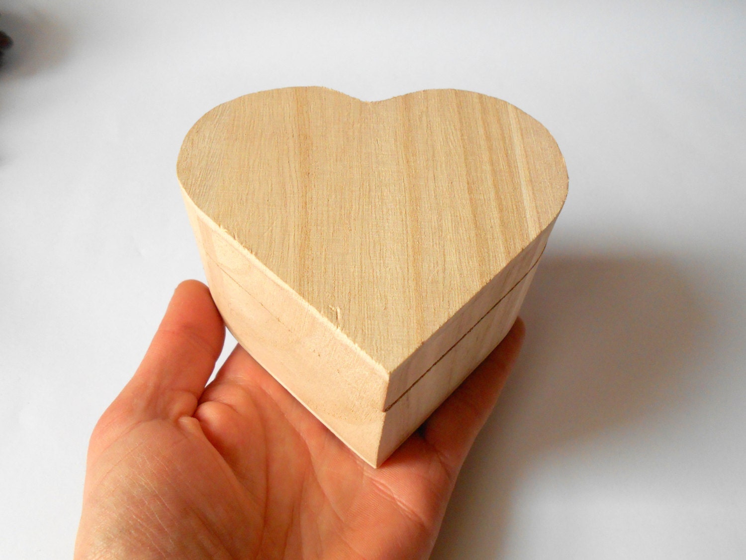 Wooden box heart shaped keepsake box unfinished wooden box