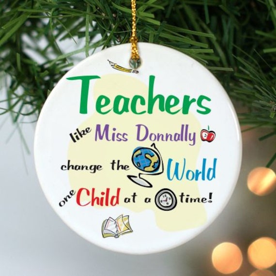 Personalized Teacher Ceramic Ornament