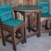 Rustic Western Round Kitchen table and chairs Dinning table