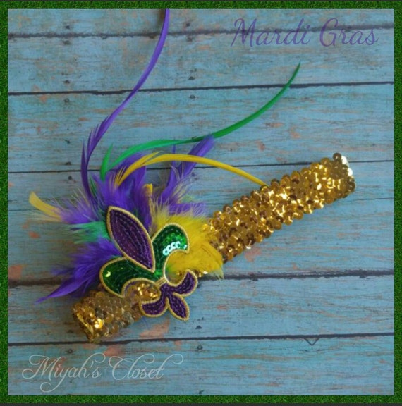 flower headband mardi gras