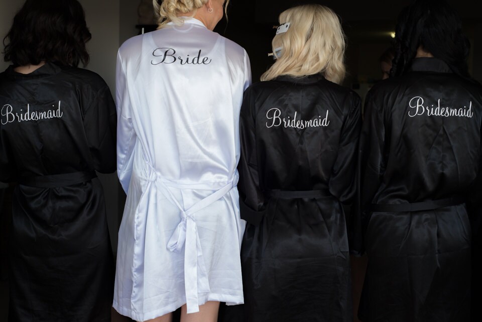 bridesmaid robes gowns bride robe wedding party by BrideTribes
