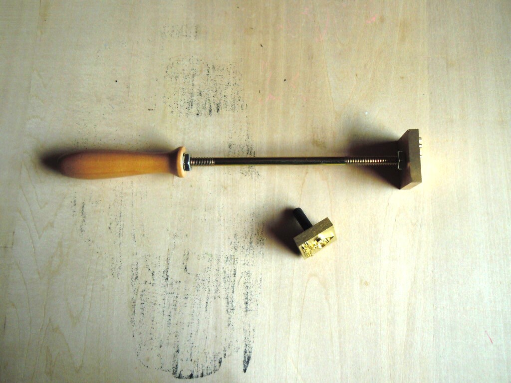 Custom Branding Iron with Wood Handle Leather Stamp by artcarf