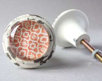 1 weißer Knauf rund Griff Möbelgriff Möbelknauf von wohnraumformer