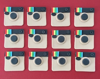 12 Inspired Instagram, musical.ly, snapchat fondant toppers