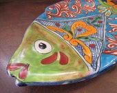 Vintage Fish Plate Art Pottery Hanging Fish Platter Serving Wall Decor Spanish Pottery Mexico Mediterannean Home Decor Beach House Kitchen Vintage Fish Plate Art Pottery Hanging Fish Platter Serving Wall Decor Spanish Pottery Mexico Mediterannean Home Decor Beach House Kitchen