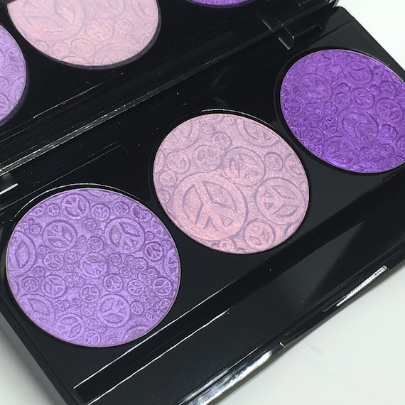 Purple Highlighter TRIO Pressed Highlighter Eyeshadow Palette