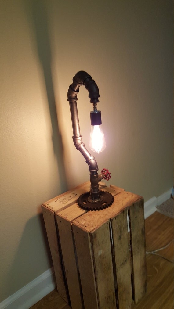 steampunk pipe lamp