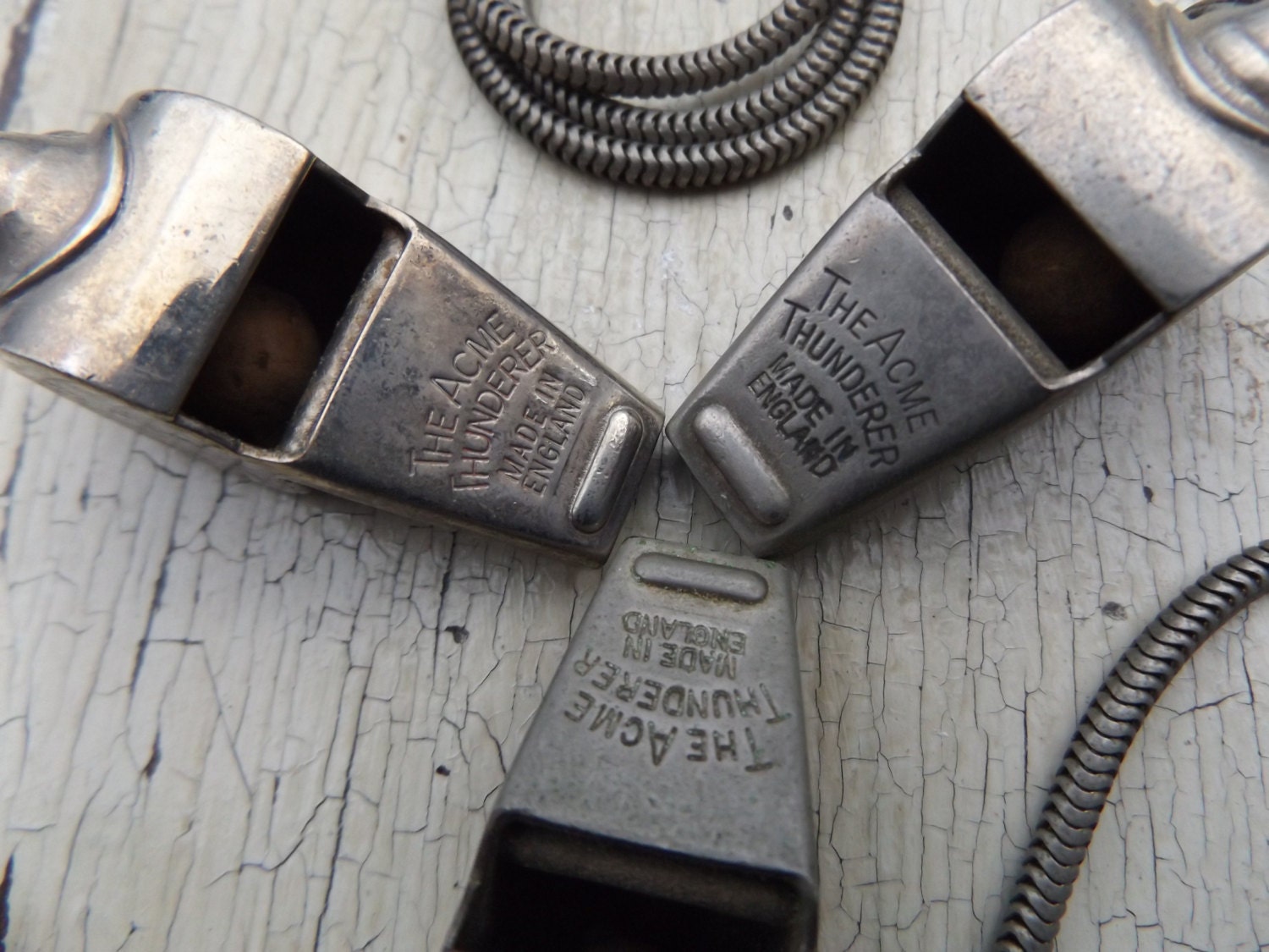 Vintage Acme Thunderer Whistle Made in England Metal Whistle