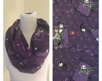 Nightmare Before Christmas scarf- now available in regular and infinity! Jack skellington