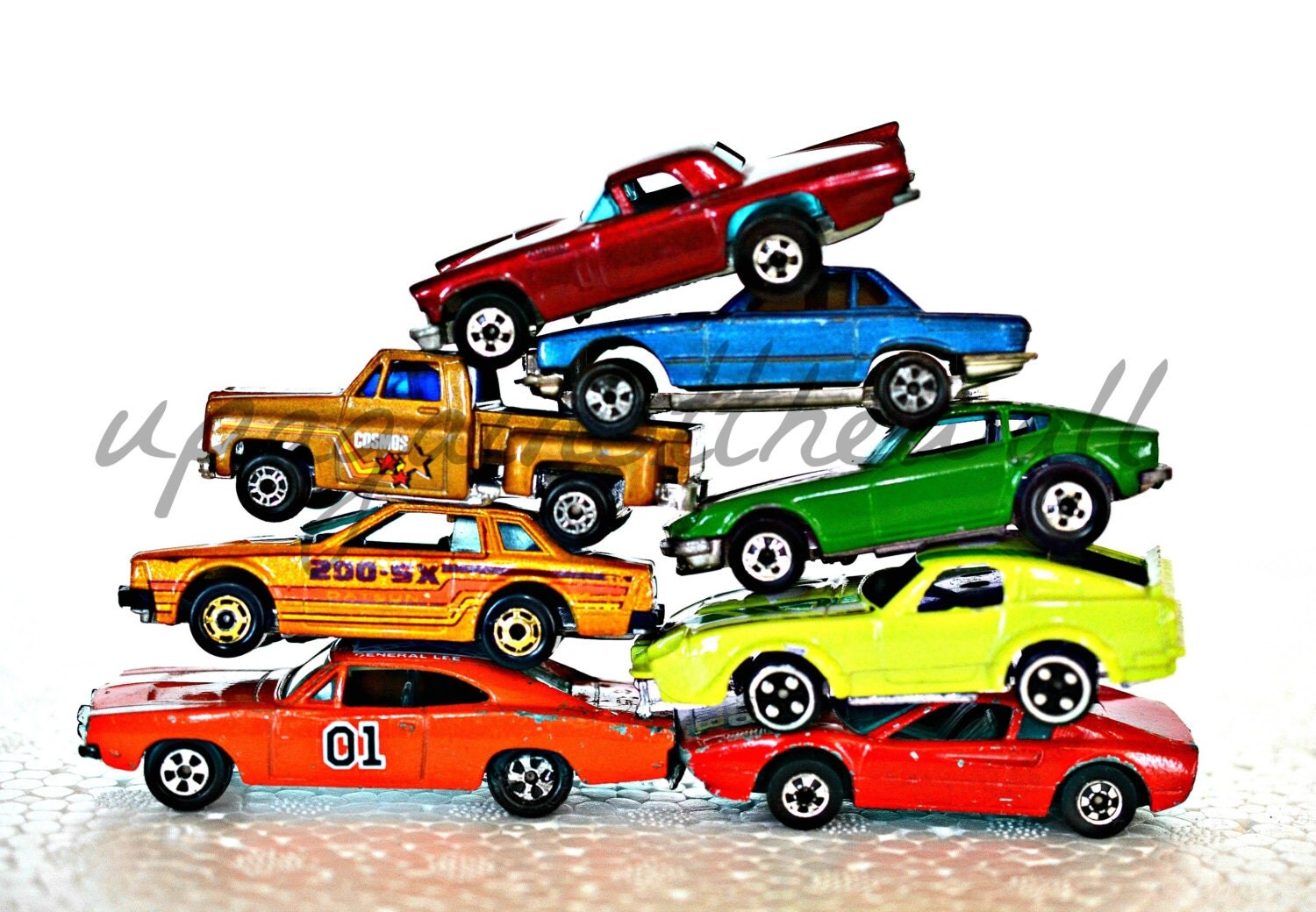 Matchbox/Hotwheel Pile Up. Nursery decor playroom or little