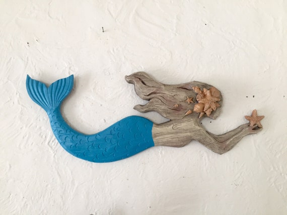 Large Mermaid Wall Hanging Mermaid Blue 20 By Mysugarblossom