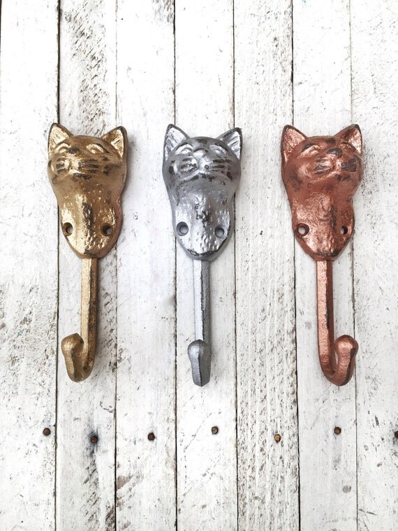 Cat Wall Hook Iron Wall Accessories Kitty Cat Home Decor