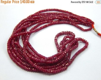 on sale Sale 20% OFF Natural Pink Ruby Beads Ruby Rondelles faceted Red Ruby beads 1 strands 3mm 16 inches strand Rubies beads July Birthsto