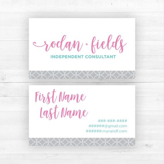 Rodan And Fields Business Cards Customized Printable